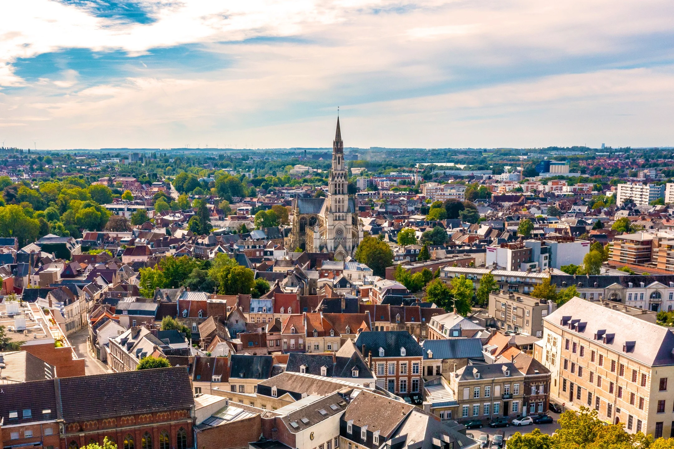 Vue aérienne de Valenciennes